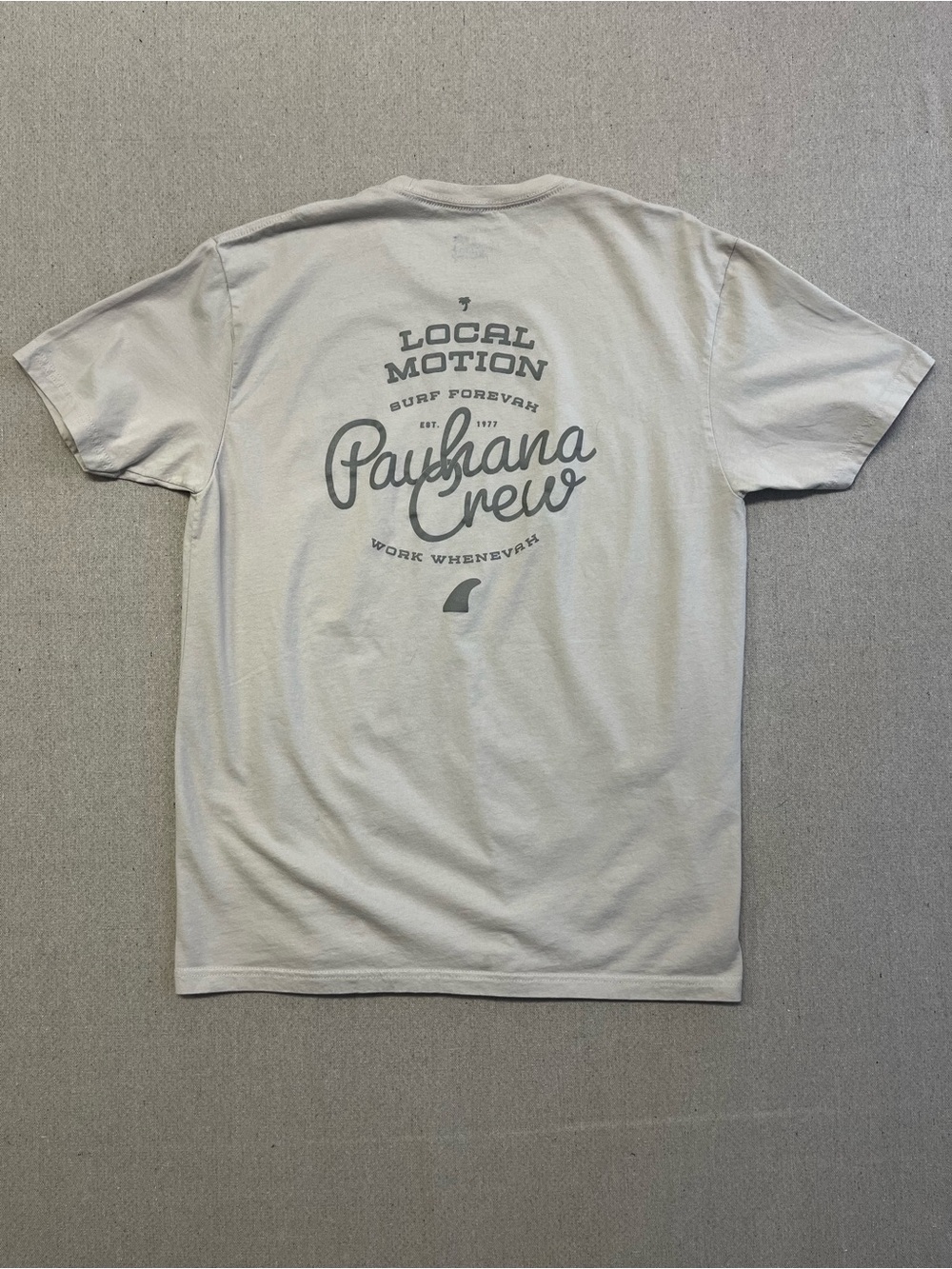 Local Motion Hawaii Graphic T Shirt Men’s Large Beige Surf Skate Tee - Picture 7 of 8